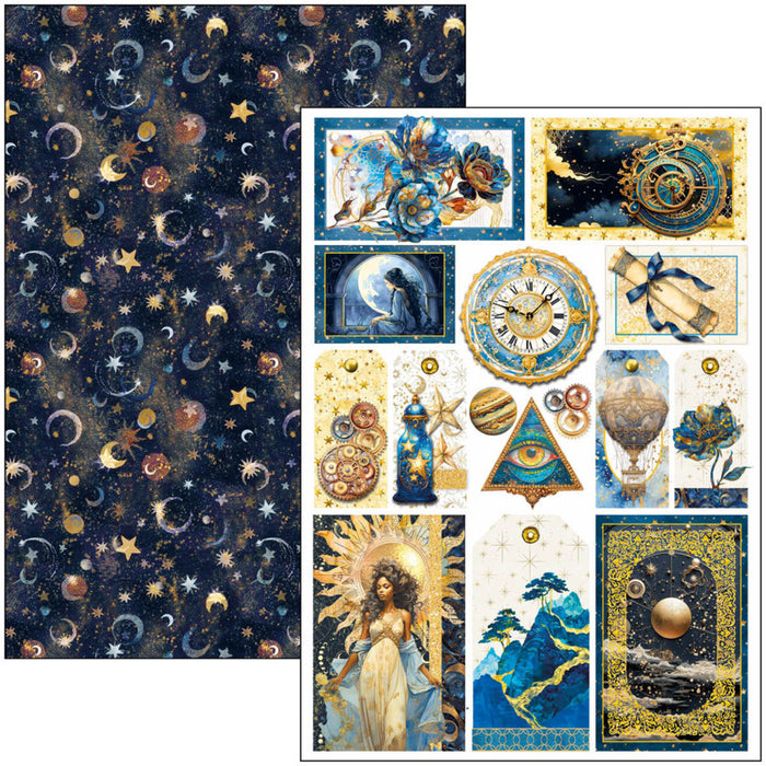 Ciao Bella - A4 Creative Pad - Celestial. Available at Embellish Away located in Bowmanville Ontario Canada.