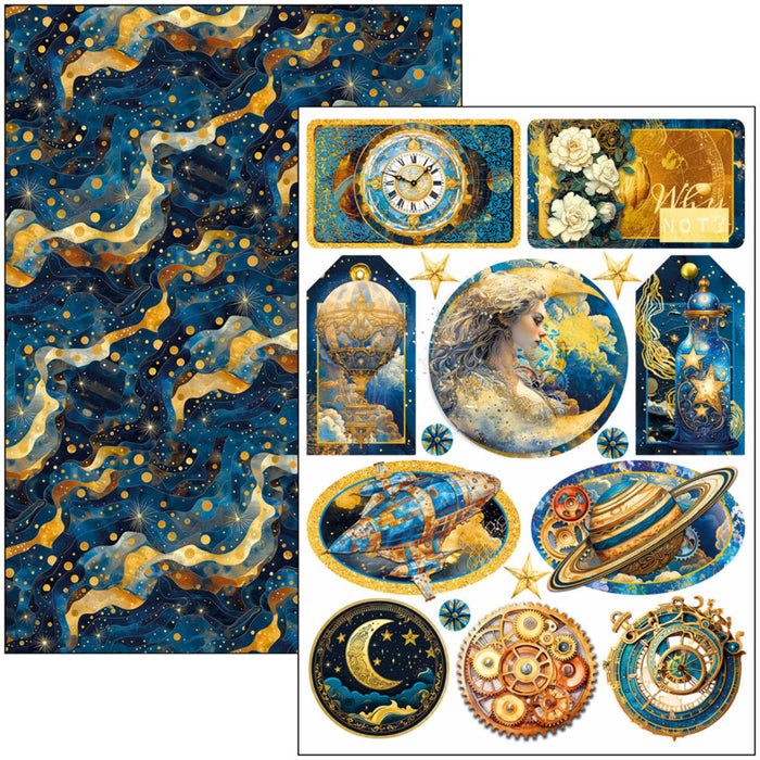 Ciao Bella - A4 Creative Pad - Celestial. Available at Embellish Away located in Bowmanville Ontario Canada.