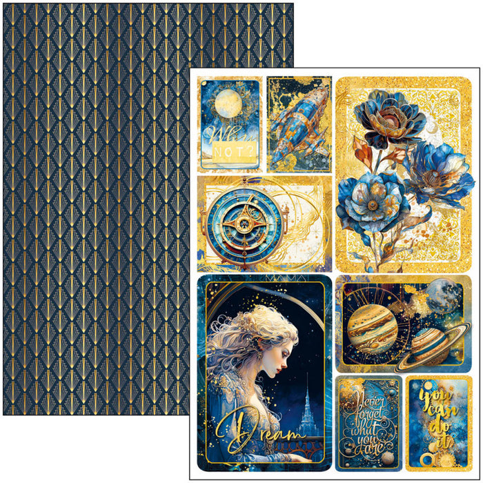 Ciao Bella - A4 Creative Pad - Celestial. Available at Embellish Away located in Bowmanville Ontario Canada.