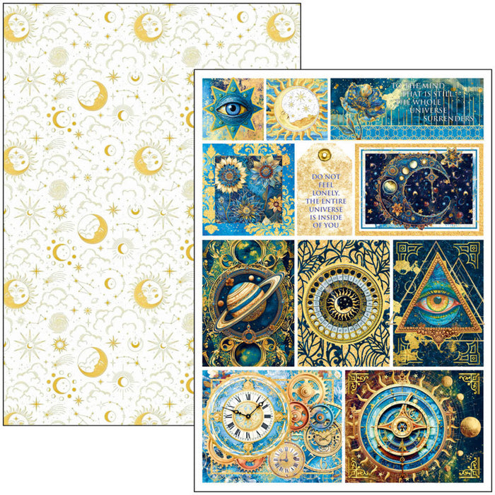 Ciao Bella - A4 Creative Pad - Celestial. Available at Embellish Away located in Bowmanville Ontario Canada.