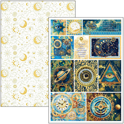 Ciao Bella - A4 Creative Pad - Celestial. Available at Embellish Away located in Bowmanville Ontario Canada.