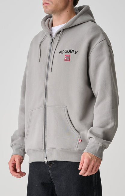Cities Zip Thru Hooded Fleece - Stone
