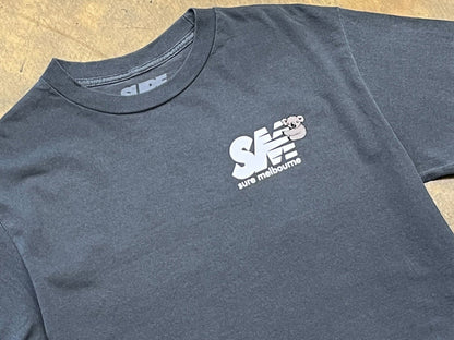 Clippy T-Shirt - Faded Black / White