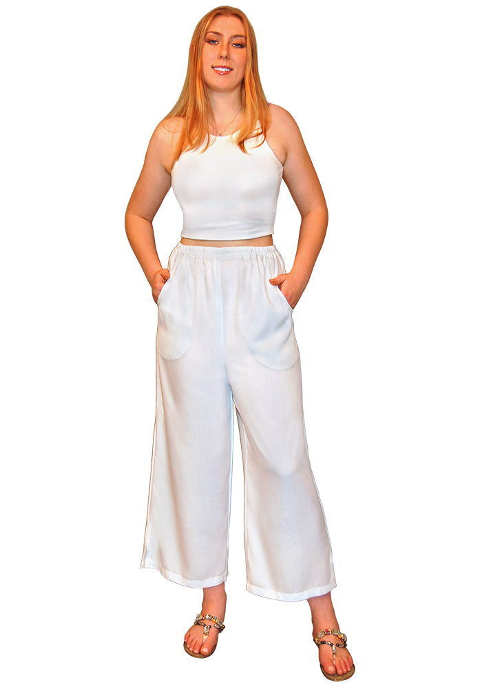 Coastal Cool Crop Pants with Pockets
