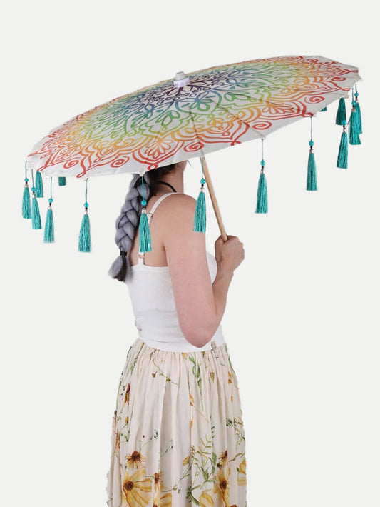 COSMIC Sun Umbrella | Mandala Rainbow-Image 1