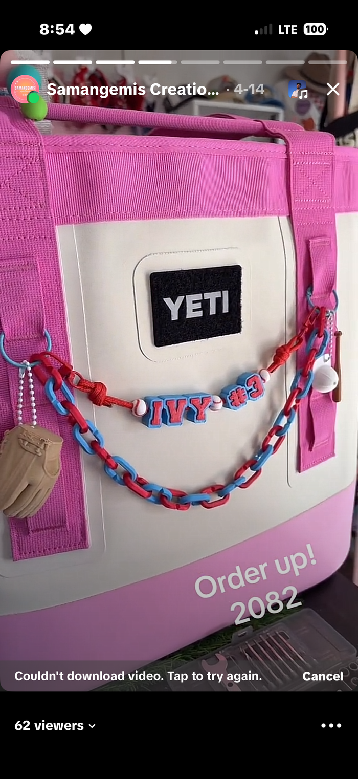 Custom Bag Chain for YETI Camino | Trendy Purse Charm | Personalized Gift