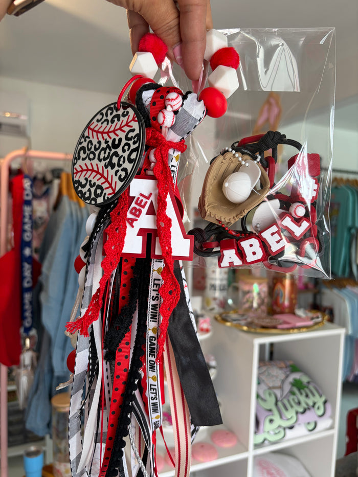 Custom Bag Charm | Personalized Ribbon Tassel | Sports Mom Bag Drip | Yeti Camino Accessory