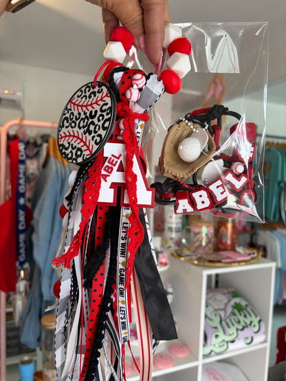 Custom Bag Charm | Personalized Ribbon Tassel | Sports Mom Bag Drip | Yeti Camino Accessory