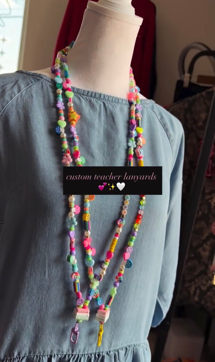 Customizable Friendship Bracelet Beaded Lanyard