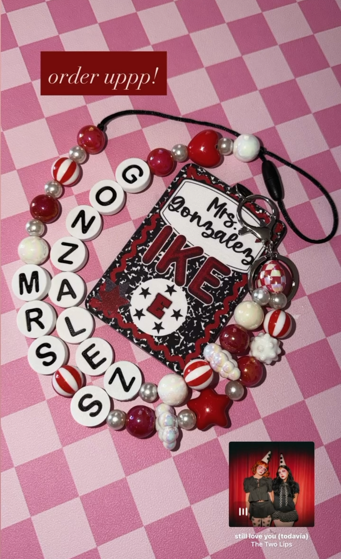 Customizable Friendship Bracelet Beaded Lanyard