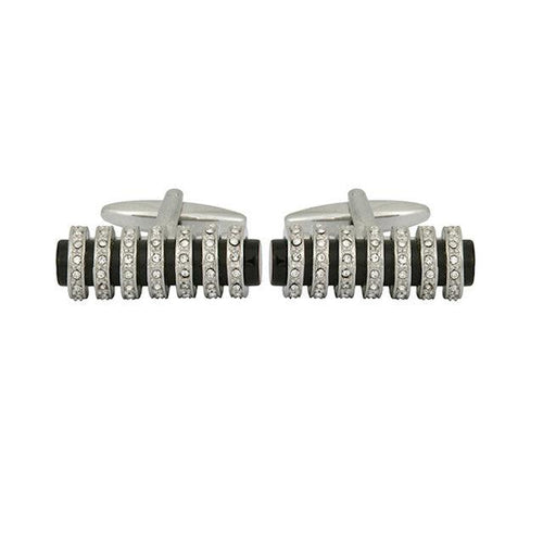 Dalaco crystal cufflinks featuring rows of sparkling stones for luxury men's cufflinks Australia