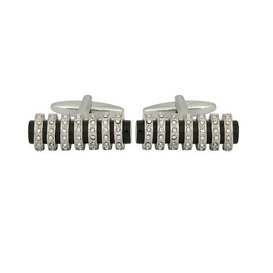 Dalaco crystal cufflinks featuring rows of sparkling stones for luxury men's cufflinks Australia