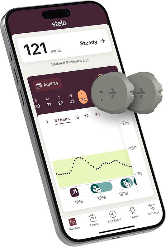 Dexcom Stelo Glucose Biosensor 2-Pack – OTC Continuous Glucose Monitor