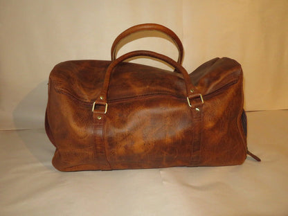 Distressed Leather Duffle