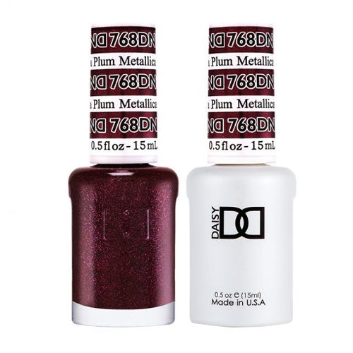 DND Gel Nail Polish Duo 768 - Metallica Plum