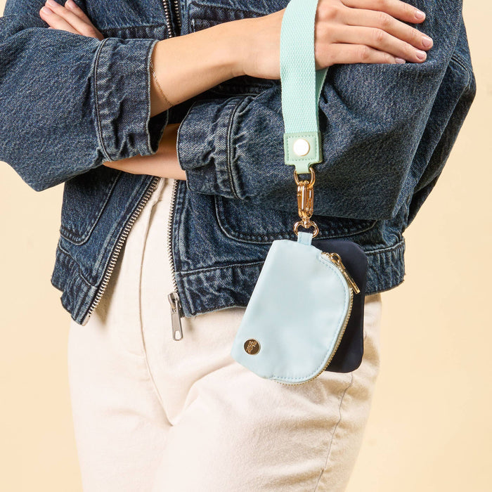 Dynamic Duo Pouch Wristlet - Aqua