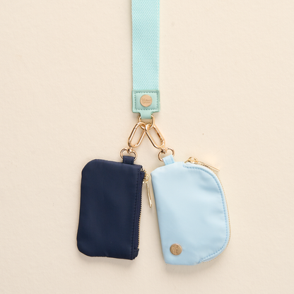 Dynamic Duo Pouch Wristlet - Aqua