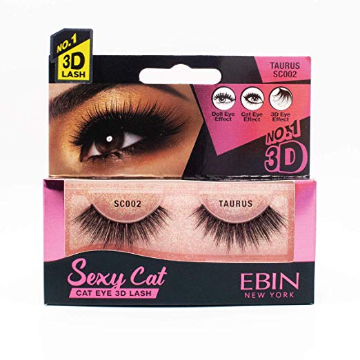 EBIN 3D Eyelash SEXY CAT - 12 Kinds - Palms Fashion Inc.