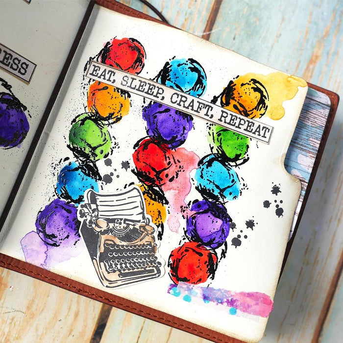 Elizabeth Crafts - Clear Stamps - Journal Dates & Months - Journal Your Life. This is a versatile stamp for a variety of occasions. Available at Embellish Away located in Bowmanville Ontario Canada. Example by brand ambassador.