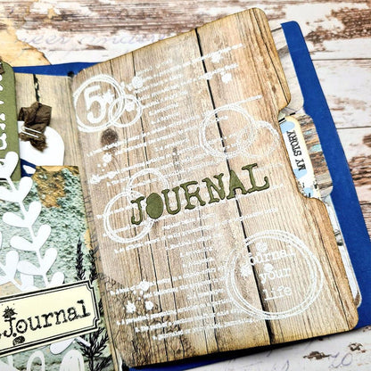 Elizabeth Crafts - Clear Stamps - Journal Dates & Months - Journal Your Life. This is a versatile stamp for a variety of occasions. Available at Embellish Away located in Bowmanville Ontario Canada. Example by brand ambassador.