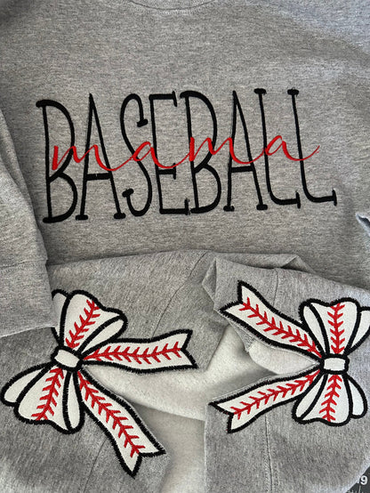 Embroidered Baseball Crewneck
