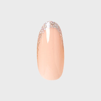 Exclamation Point Glitter French Press-Ons | Oval | Medium with classic oval shape and silver glitter tip for at-home manicure