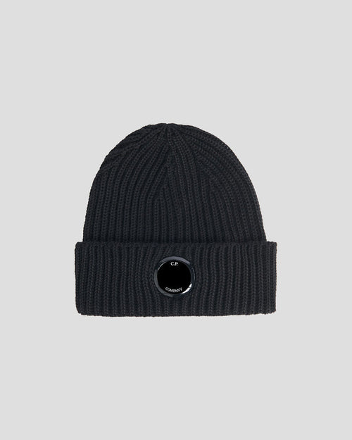 Extra Fine Merino Wool Beanie Black