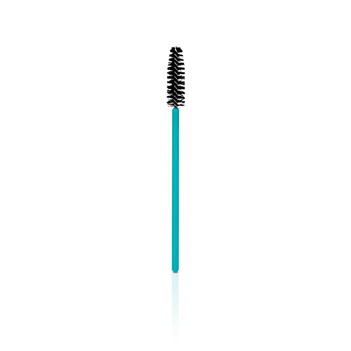 Eyelash Brush Wands from Paris Lash Academy: Blue and Black Spoolie (front view)