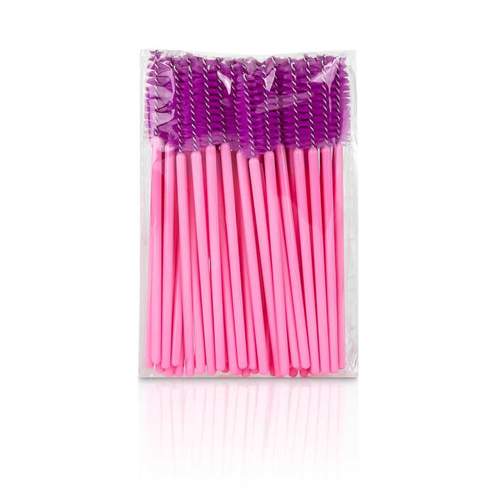 Eyelash Brush Wands from Paris Lash Academy: Pink Spoolie (front view of pack)