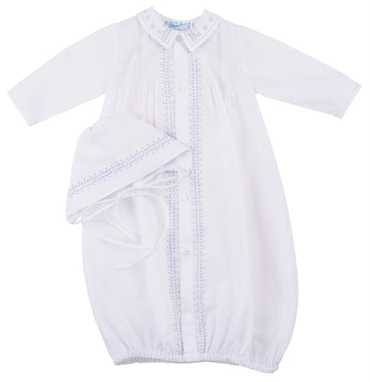 Feltman Leaf Emb Long Gown