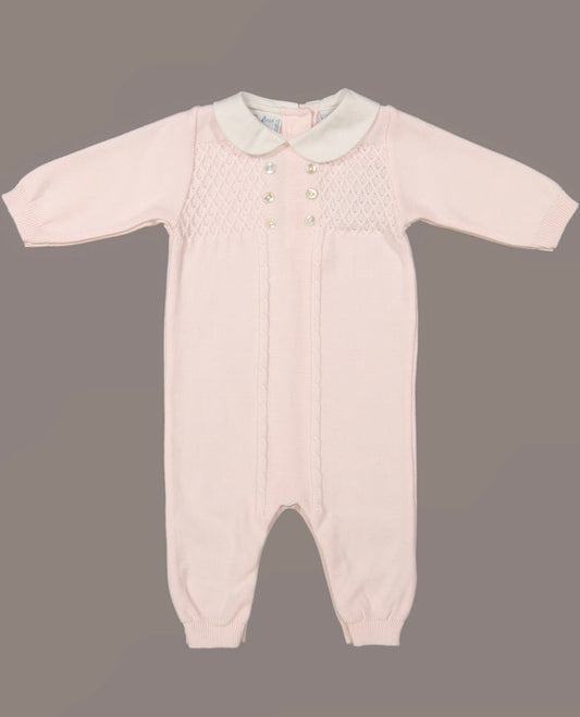 Feltman Pink Diamond Lattice Knit Longall