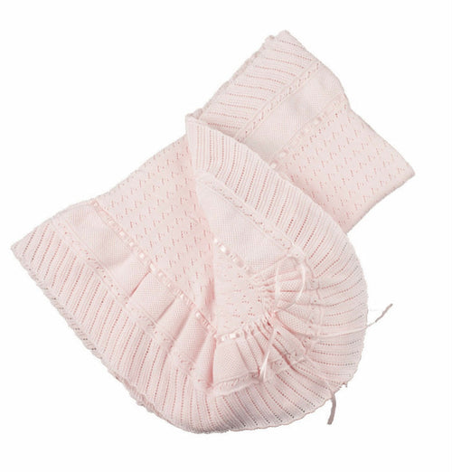 Feltman Pink Pointelle Shawl
