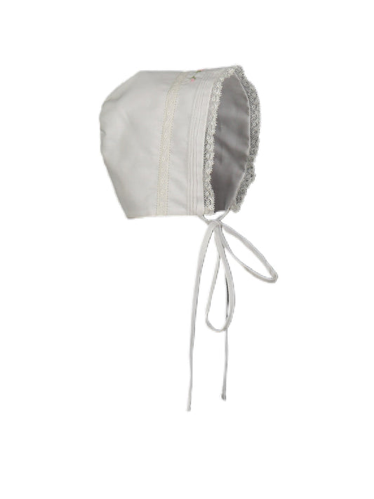 Feltman White Bullion/Lace Bonnet