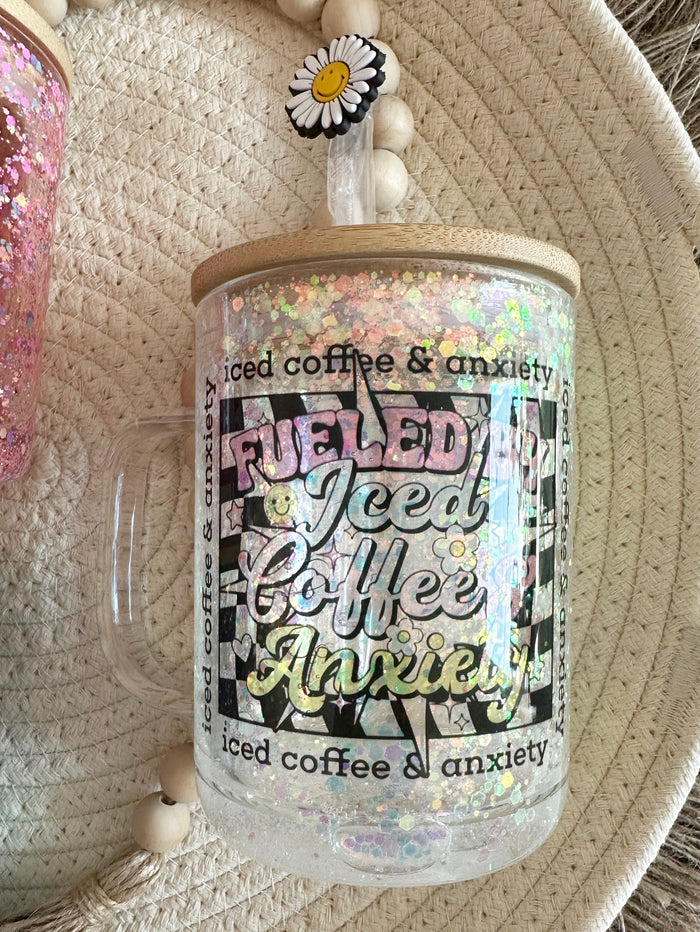 Fueled by Iced Coffee Snow Globe Mugs