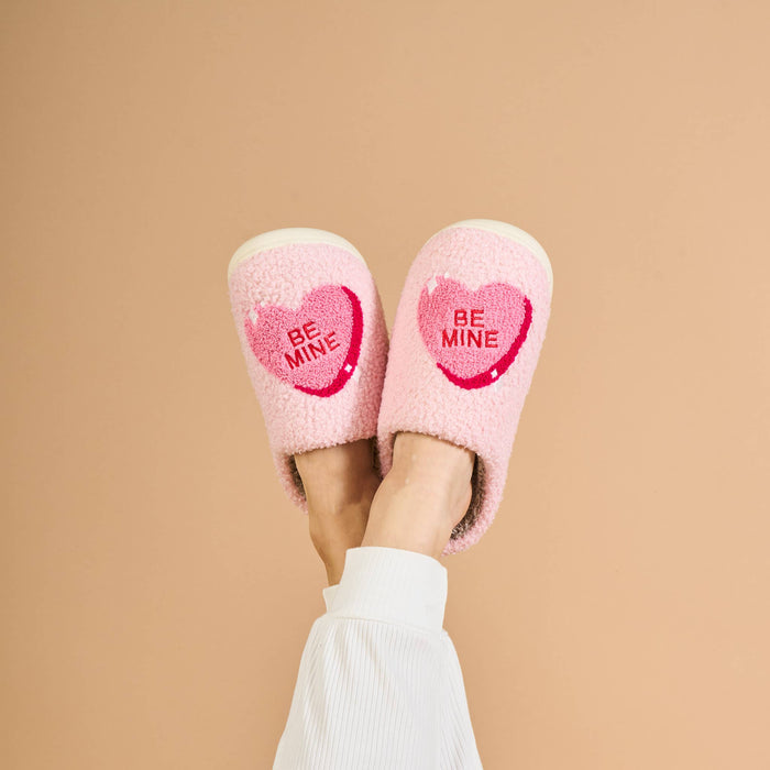 Fuzzy Slippers - Be Mine