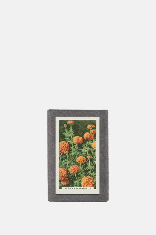Sting in the Tail Garden Flowers Label Soap African Marigolds.