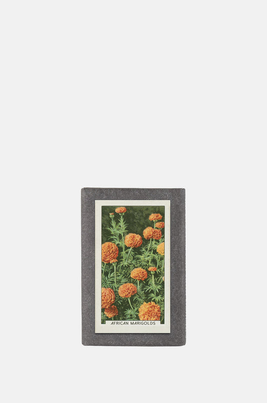 Sting in the Tail Garden Flowers Label Soap African Marigolds.