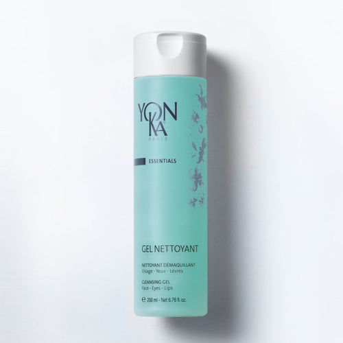 Gel Nettoyant 200 ml bottle Yon-Ka Paris labeled silky mildly foaming cleanser with red algae and amino acids
