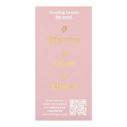Right side of Ethique Gentle Solid Conditioner Fragrance-Free 60g box, showing product highlights.