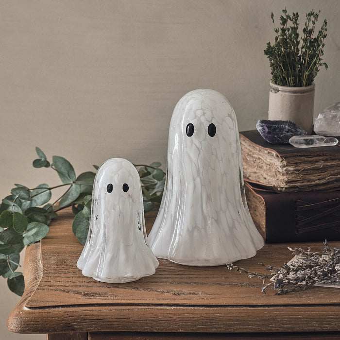 Gertie the Ghost Confetti Glass LED Halloween Decoration Duo