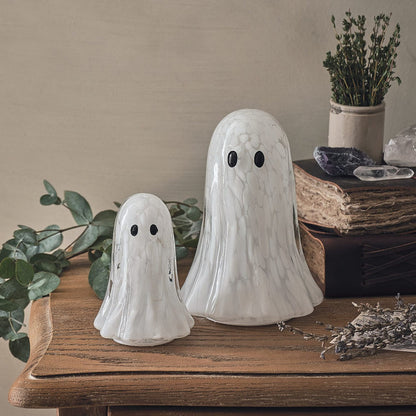 Gertie the Ghost Confetti Glass LED Halloween Decoration Duo