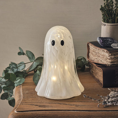 Gertie the Ghost Confetti Glass LED Halloween Decoration Duo
