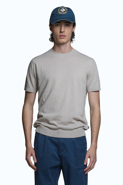 IMPURE girocollo cotone ecru SAMUEL COTONE-C56