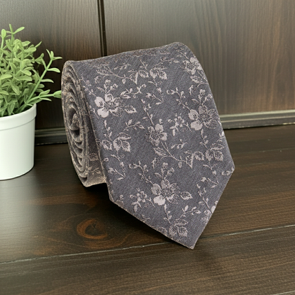 Grey Floral patterned