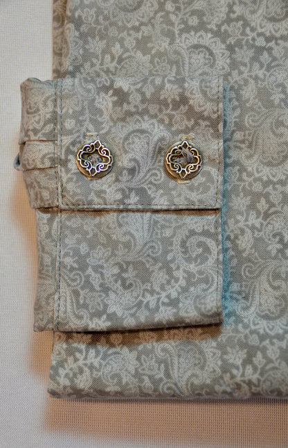 Grey on Grey Paisley - Men's Dakota Shirt