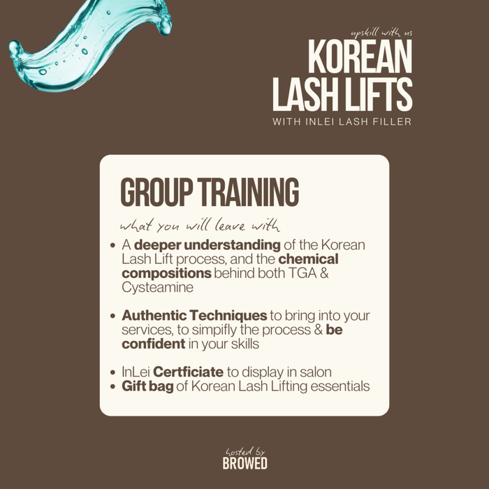 GROUP TRAINING: Korean Lash Lifts with InLei Lash Filler