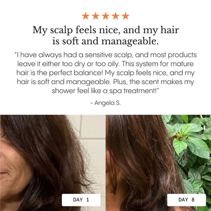 Frøya Organics Hair Growth Essentials Duo glass jar close-up showing product label and size