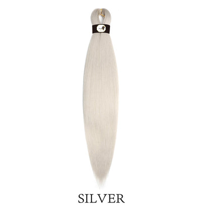Hairnergy Braids Pre-Stretched 56'' Braiding Hair Extensions (color Silver)