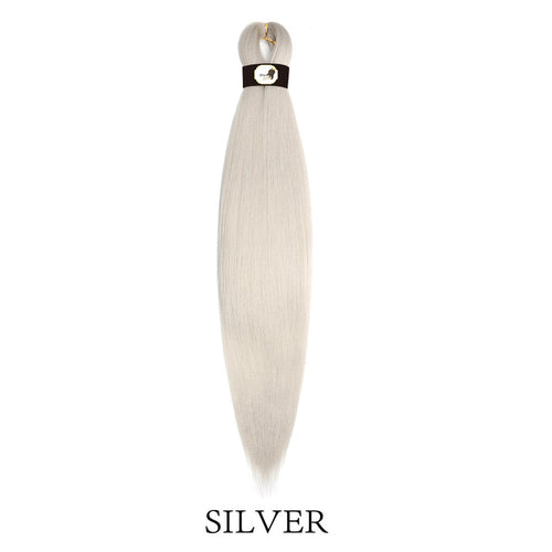 Hairnergy Braids Pre-Stretched 56'' Braiding Hair Extensions (color Silver)