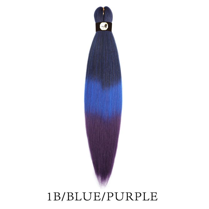 Hairnergy Braids Pre-Stretched 56'' Braiding Hair Extensions Ombre (color 1B/Blue/Purple)